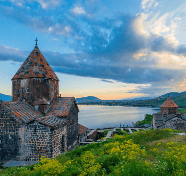 ⁠Lake Sevan and Sevanavank Monastery